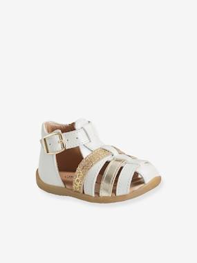 Shoes-Baby Footwear-Leather Sandals for Baby Girls, Designed for First Steps