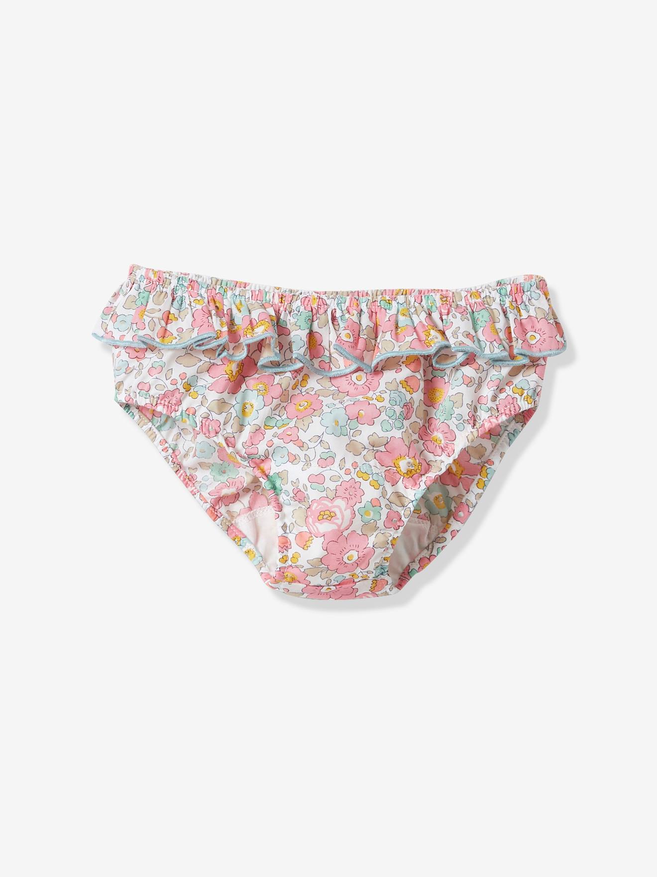 Swim Briefs In Liberty Fabric For Babies By Cyrillus Red Print Baby