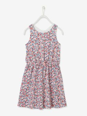-Dress with Macramé Butterfly on the Back, for Girls