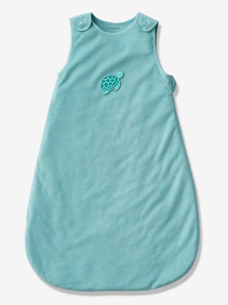Gigoteuse Ete Sans Manches En Micro Eponge Oeko Tex Bleu Linge De Lit Deco