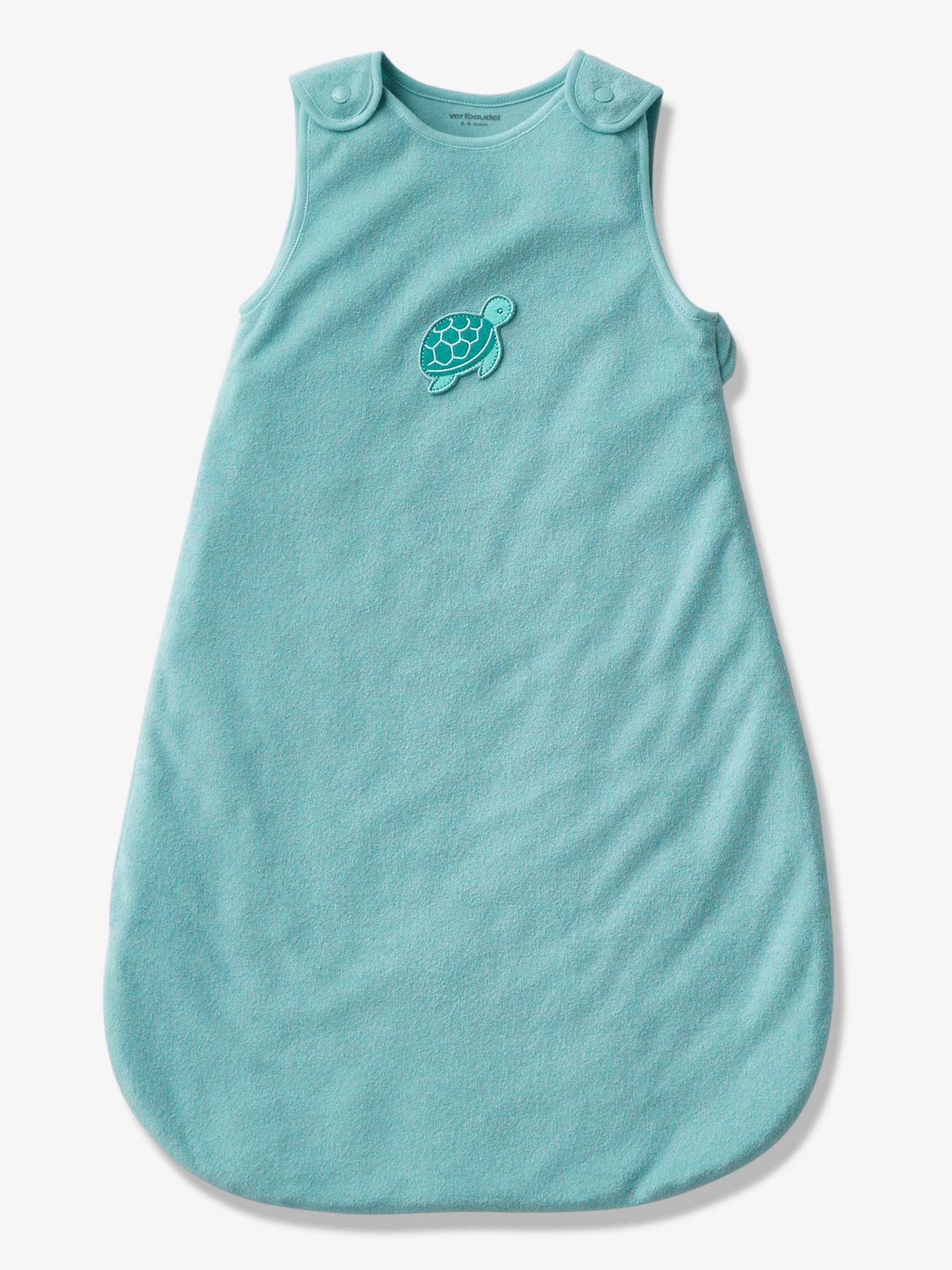 Sleeveless Summer Special Baby Sleep Bag In Microterry Blue Bedding Decor