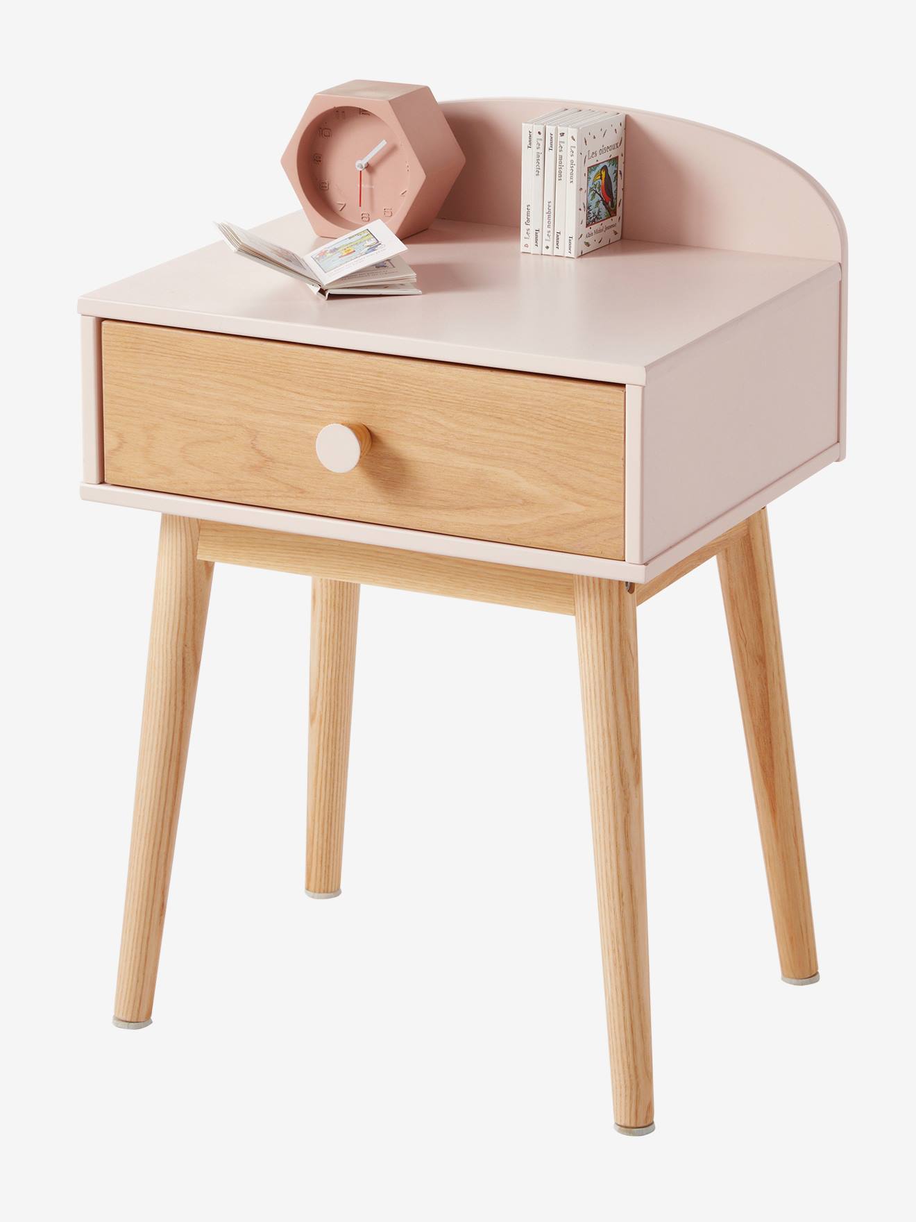 light pink bedside table