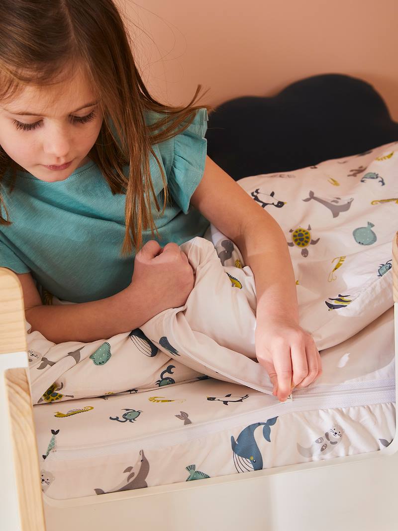 Readyforbed 'Easy to Tuck In', Without Duvet, MARINE ALPHABET white