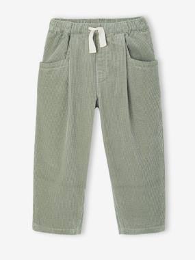 Fille-Pantalon fille velours forme loose 