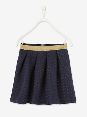 Girls-Skirts-Wide Skirt with Iridescent Details, for Girls