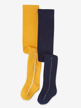 mode-responsable-Lot de 2 collants bande lurex fille