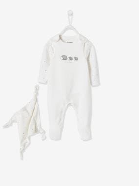 Baby-Newborn Set: Sleepsuit + Bodysuit + Comforter in Organic Cotton