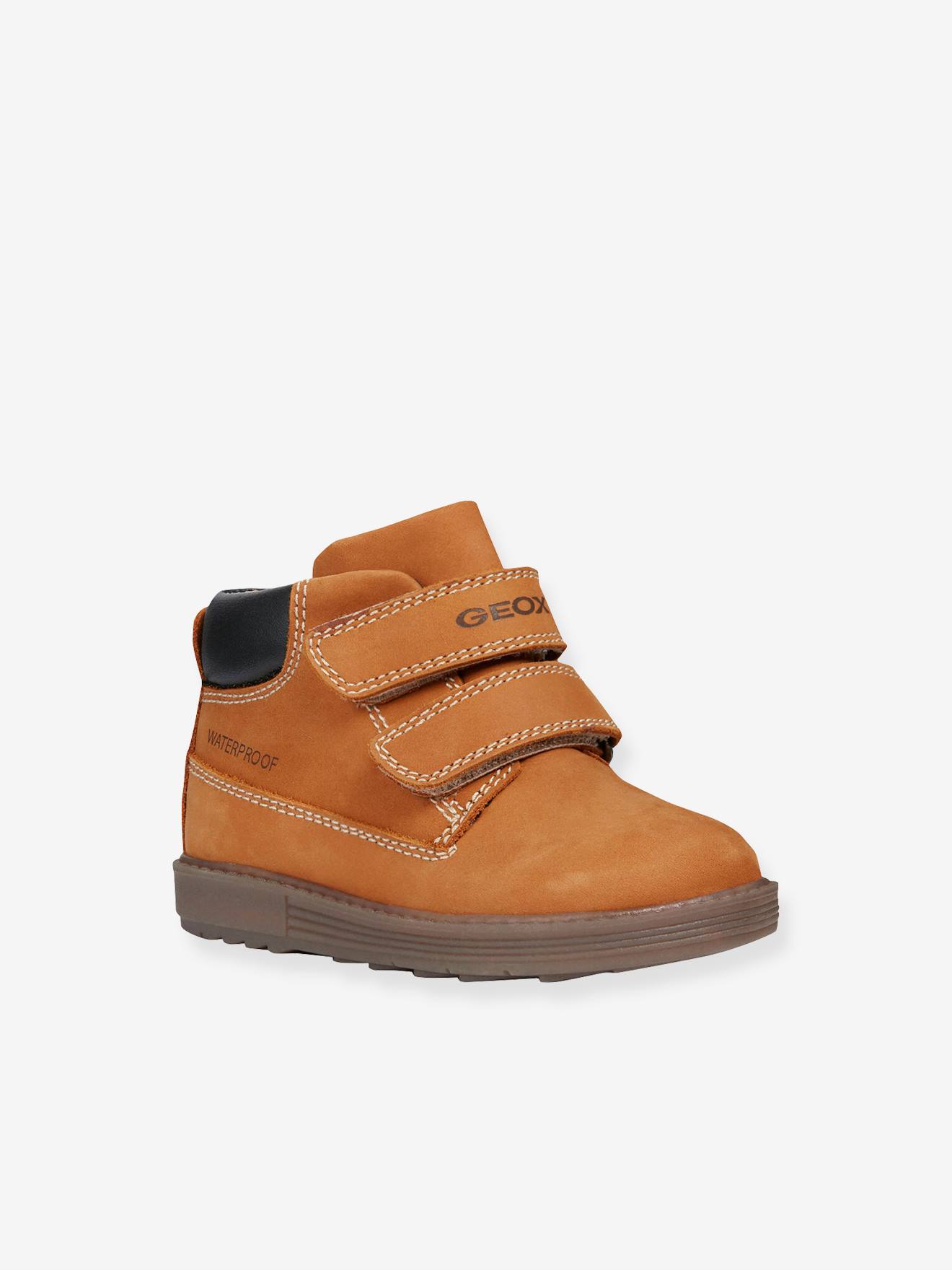 Bottines scratchées cuir bébé garçon - cognac, Chaussures