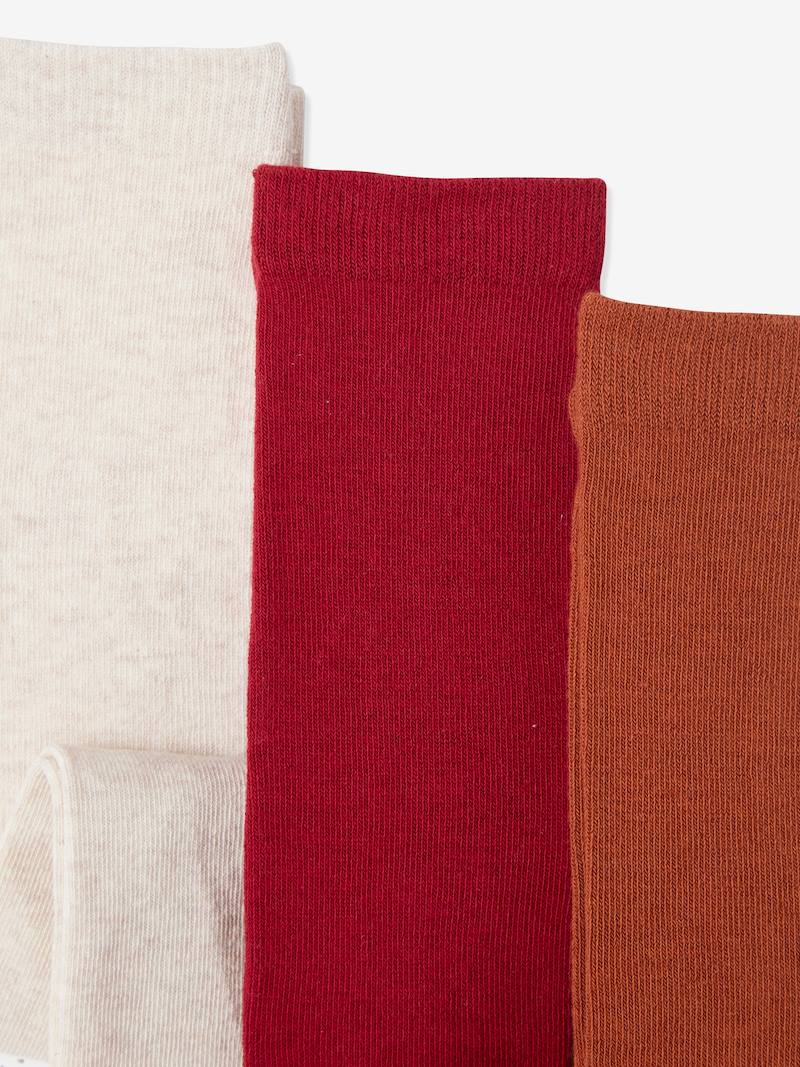 Girl's Pack of 3 Pairs of Jersey Knit Fabric Tights yellow dark 2 color/multicol, Girls