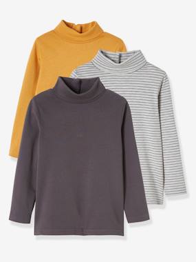Boys-Pack of 3 Assorted Polo-Neck Tops for Boys