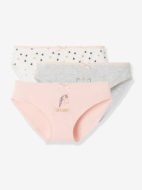 -Pack of 3 Cats & Unicorns Briefs, for Girls