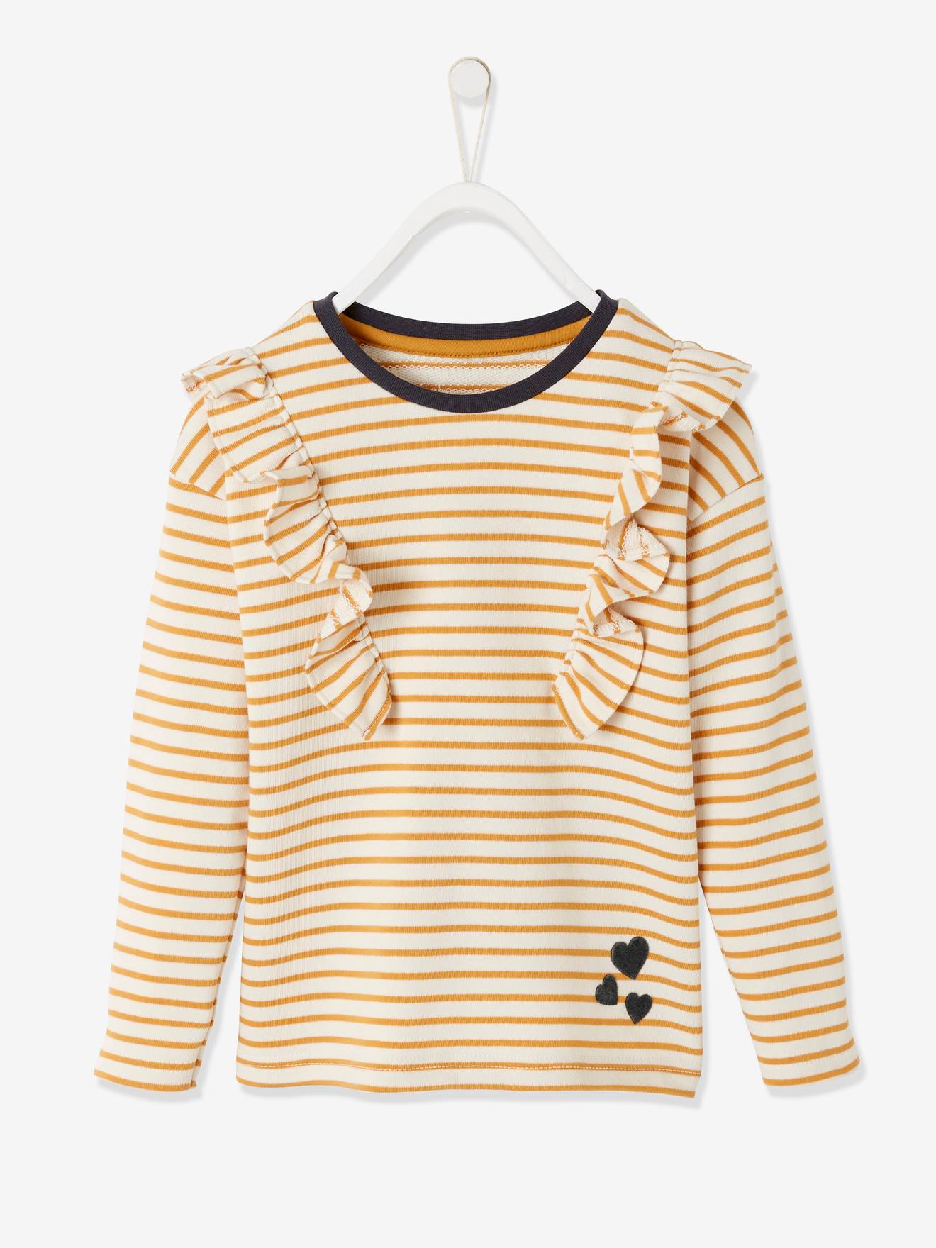 yellow striped sweatshirt