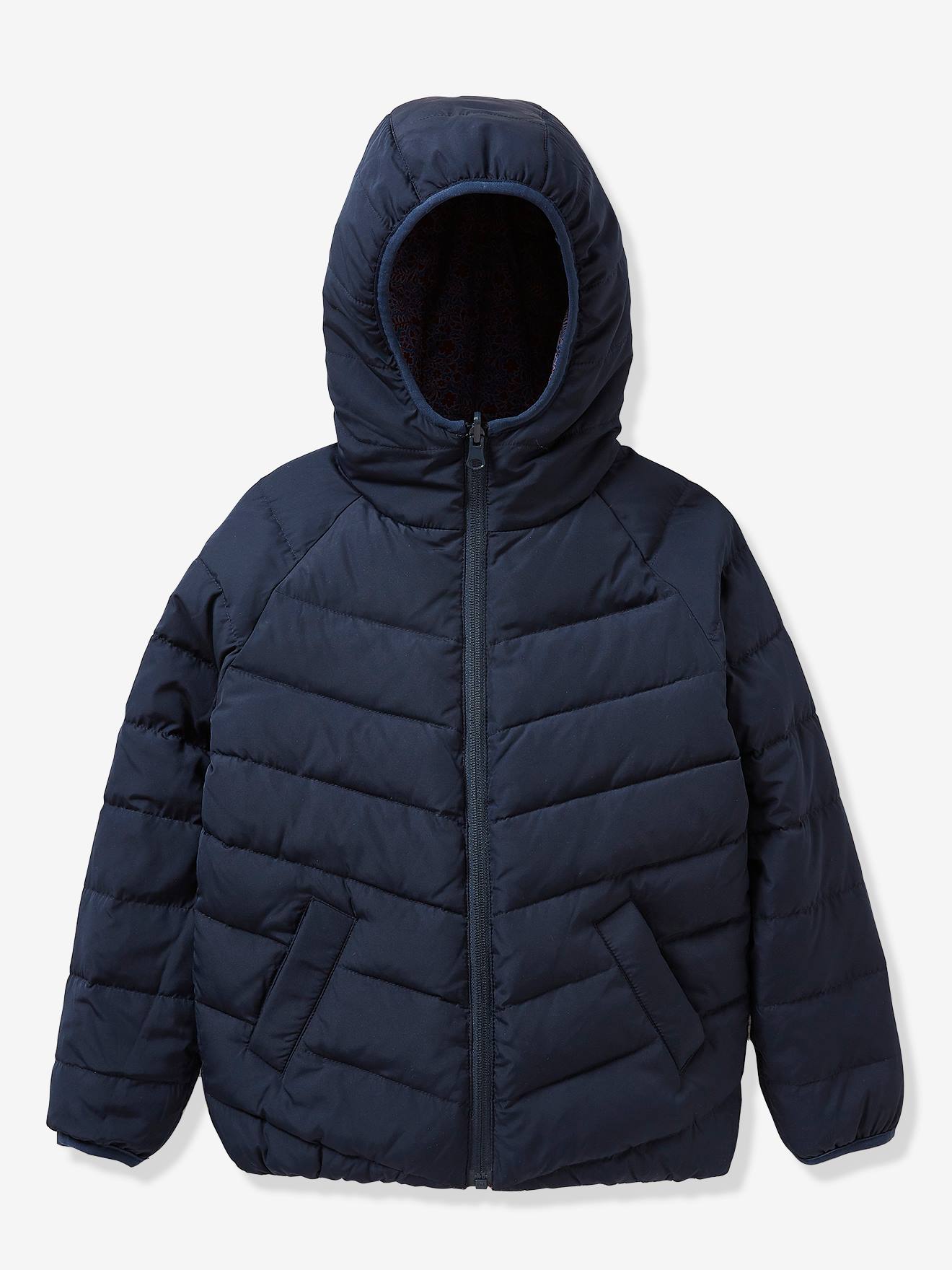 reversible down jacket with hood