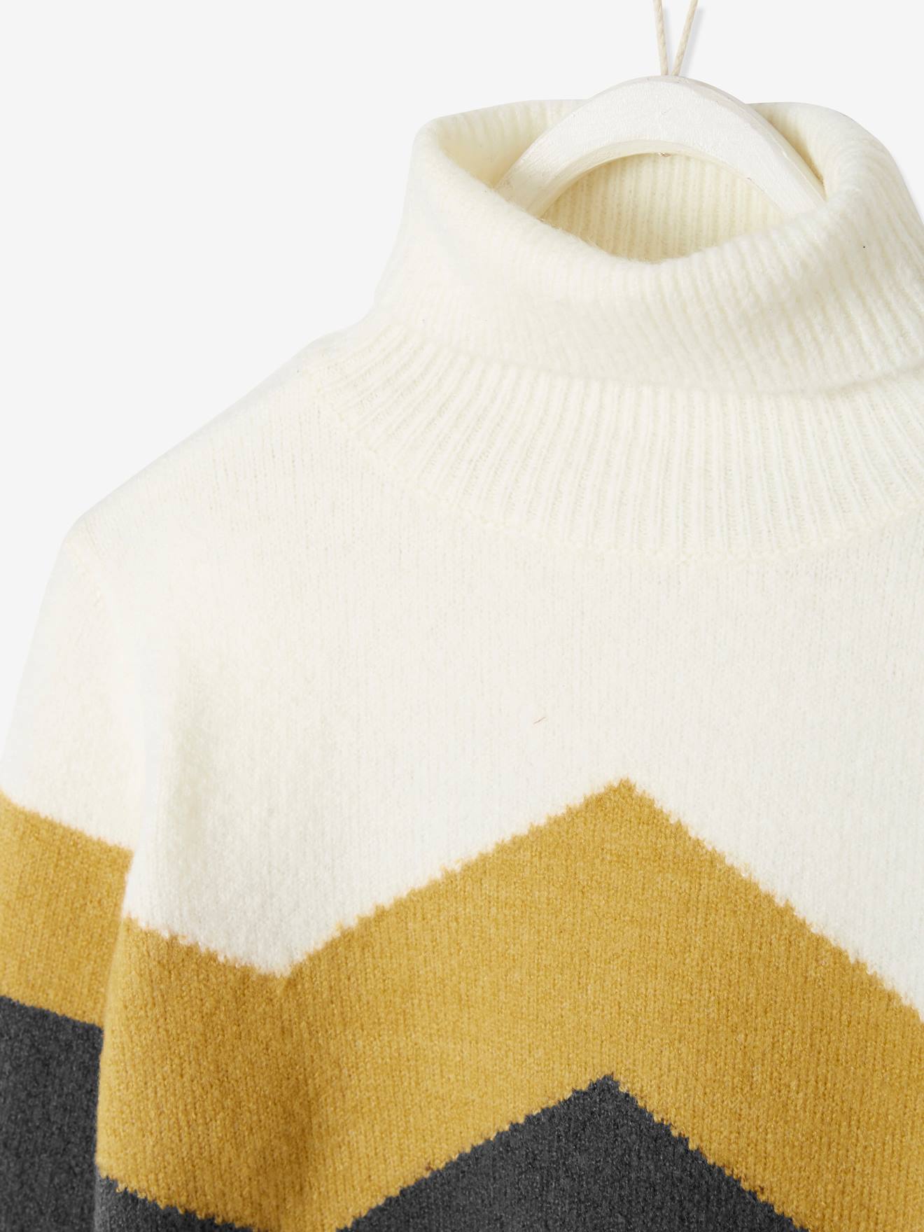 yellow polo neck jumper