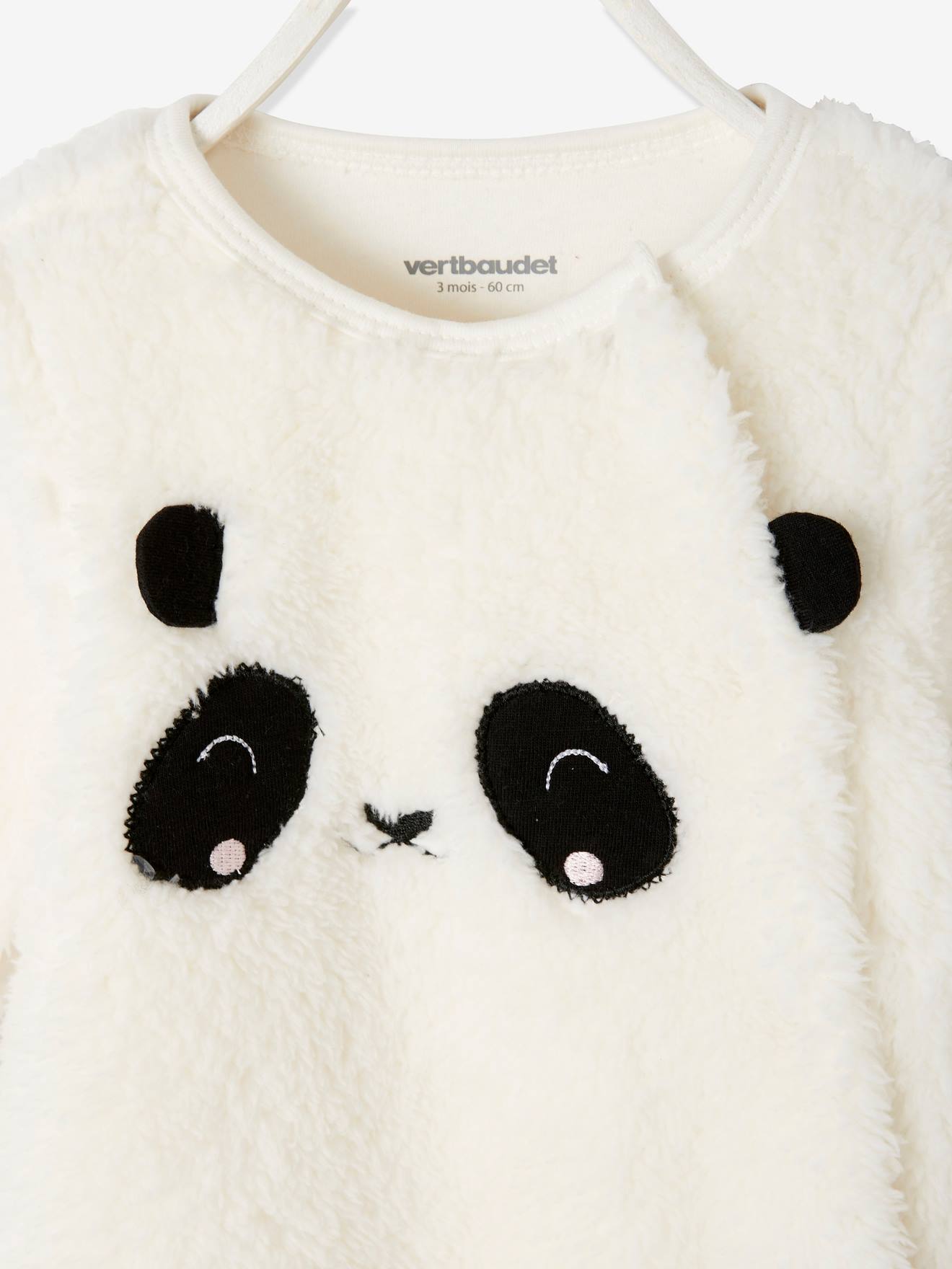 Panda Pramsuit In Faux Fur For Baby Boys White Baby
