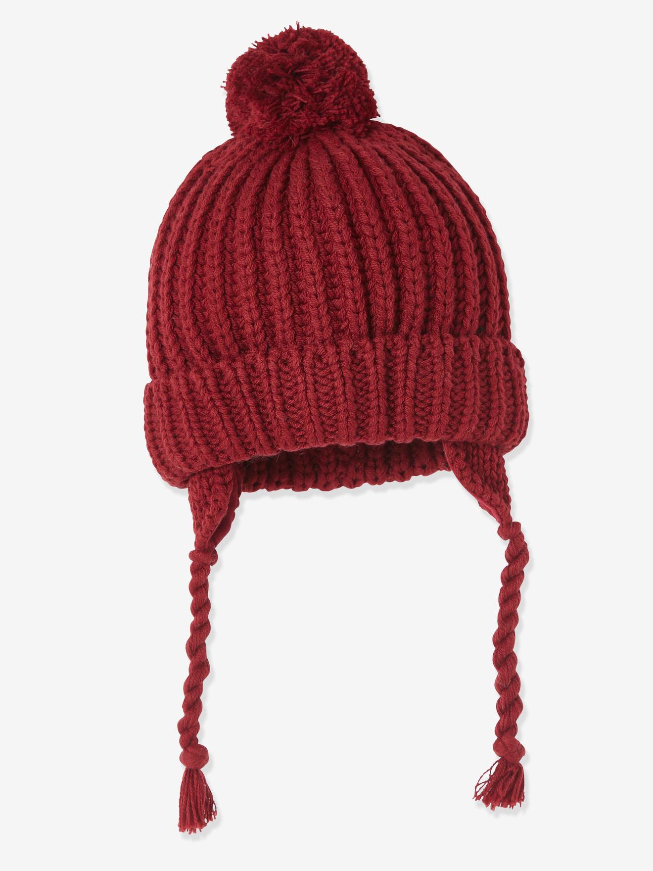 Chapka Like Beanie For Baby Boys Dark Red Baby