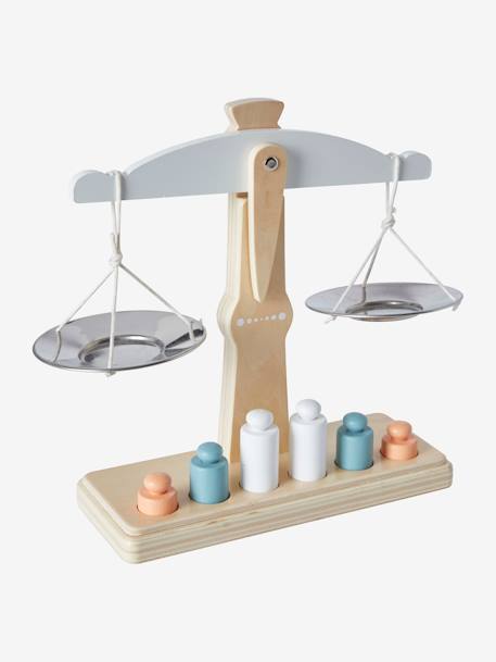 Balance A Poids En Bois Multicolore Jouet