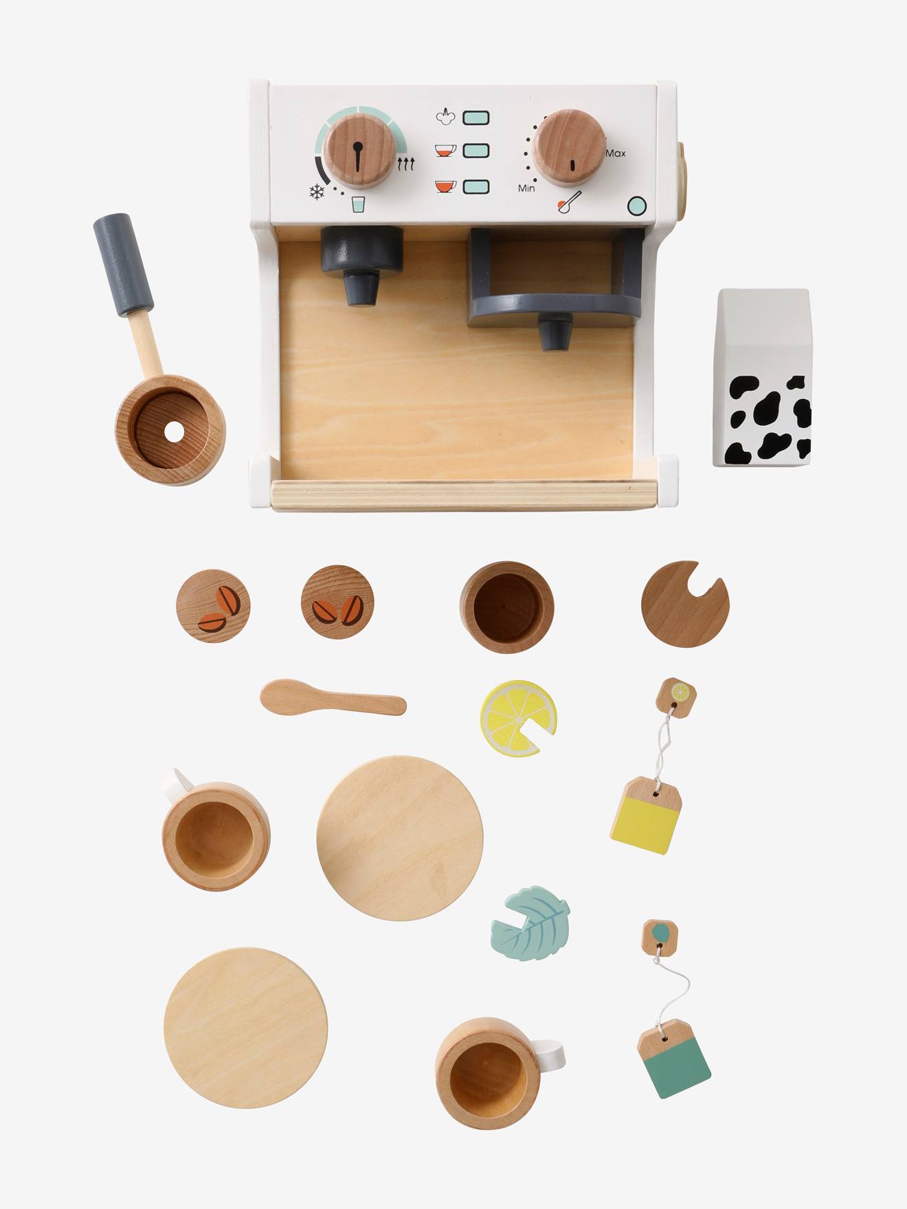 howa machine à café en bois enfant Cafetière avec 7 accessoires 4885