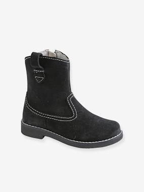 Shoes-Girls Footwear-Ankle Boots-High Shaft Boots, in Leather, for Girls