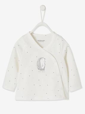 -Wrap-Over Jacket in Organic Cotton for Newborn Baby