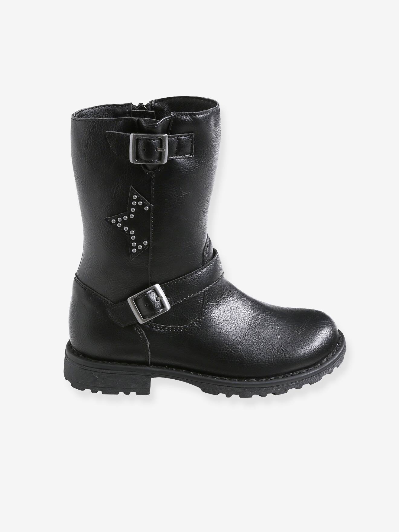 Assume Glimpse Any time Biker-Style Boots, for Girls - black, Shoes