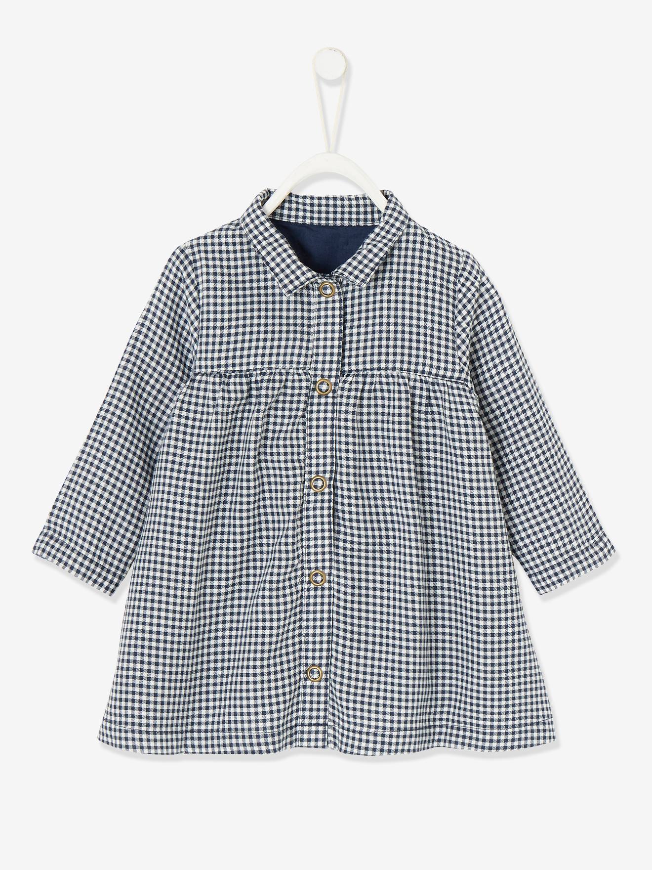 baby girl blue gingham dress