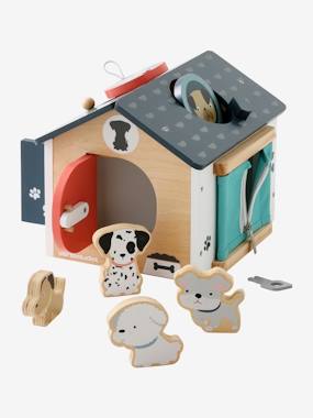 Toys-Baby & Pre-School Toys-Early Learning & Sensory Toys-Wooden Kennel with Several Openings - Wood FSC® Certified