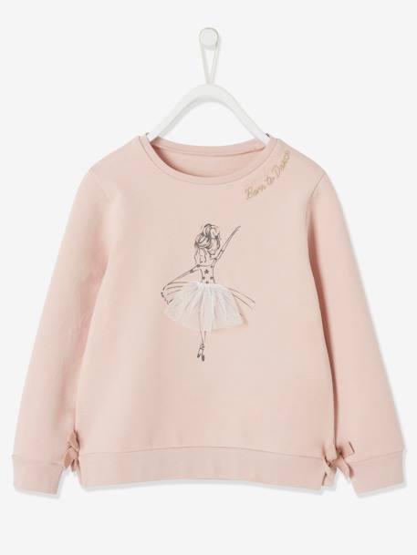 retfærdig vil beslutte udelukkende Sweatshirt with Iridescent Ballerina & Tutu in Relief, for Girls - light  pink, Girls