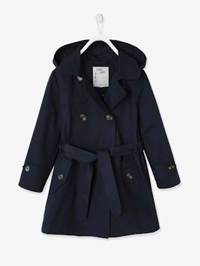 Coat & jacket-Trench Coat with Printed Lining in Hood for Girls
