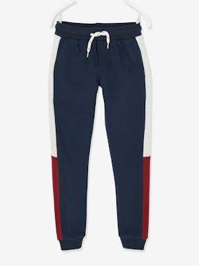 Boys-Joggers-Fleece Trousers with Side Stripes for Boys