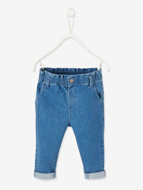 Tapered Jeans For Baby Girls Denim Blue Baby Tapered Jeans For Baby Girls Denim Blue Baby