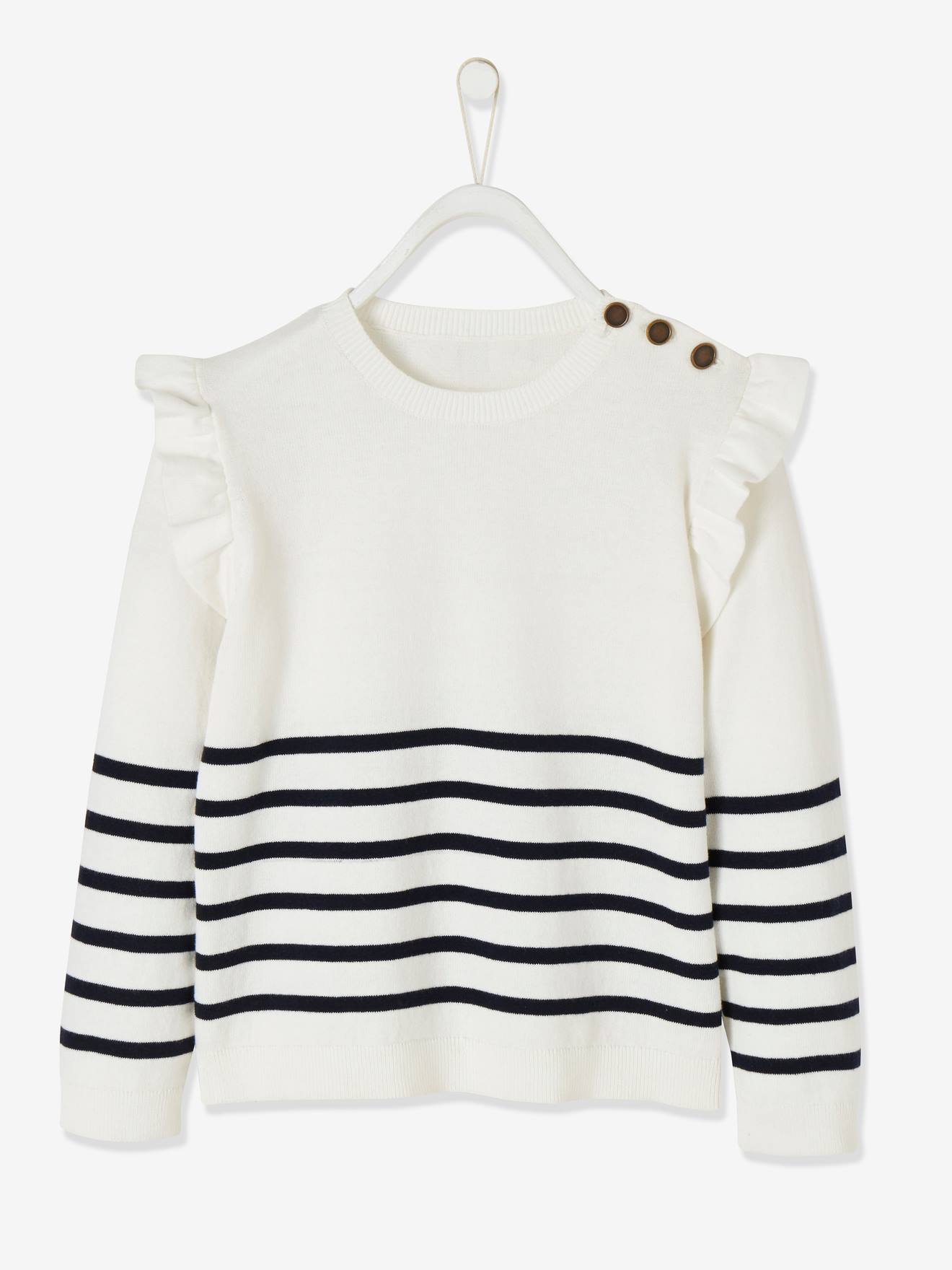 white striped jumper