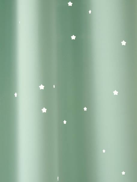 Rideau à œillets occultant et motifs perforés gris foncé / étoiles+MARINE+moutarde+rose moyen / coeurs+vert / amandes+vert moyen / étoiles - vertbaudet enfant 