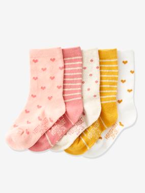 -Pack of 5 Fancy Socks for Girls