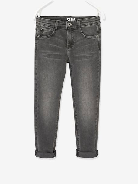 Jean slim MorphologiK FIN 'waterless' garçon DENIM BRUT+denim gris+DENIM GRIS FONCE+double stone+STONE - vertbaudet enfant 