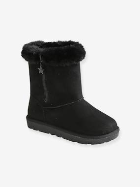 -Girls' Boots with Fur