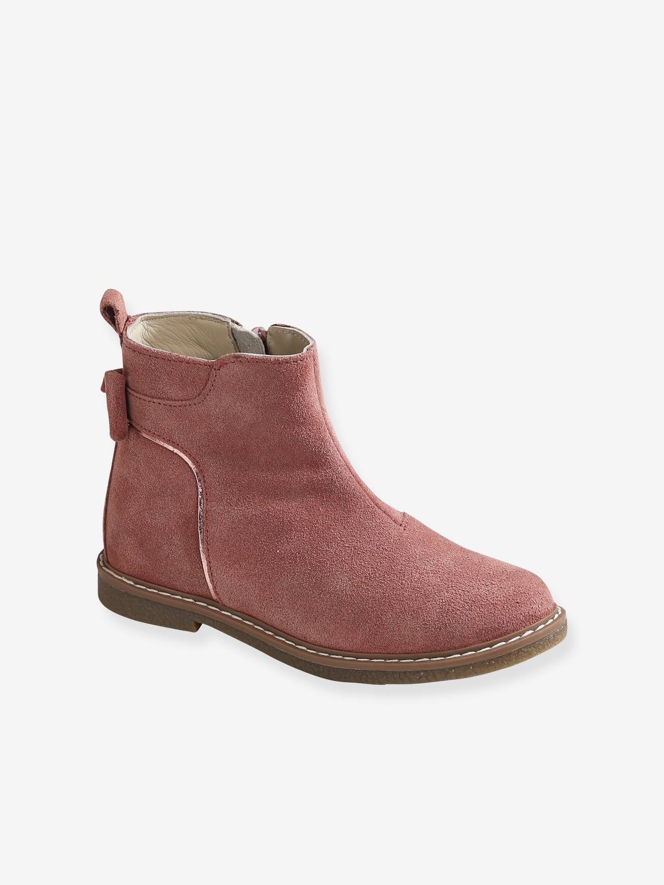 girls pink chelsea boots