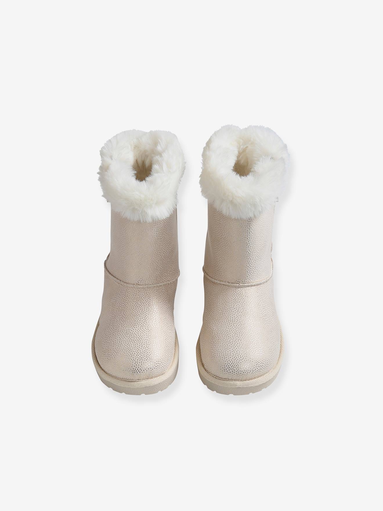 Girls' Boots with Fur - beige light 