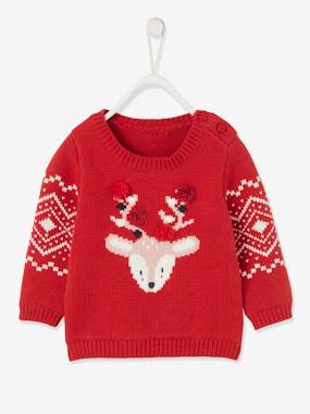 Bébé-Pull, gilet, sweat-Pull de Noël bébé mixte motif renne