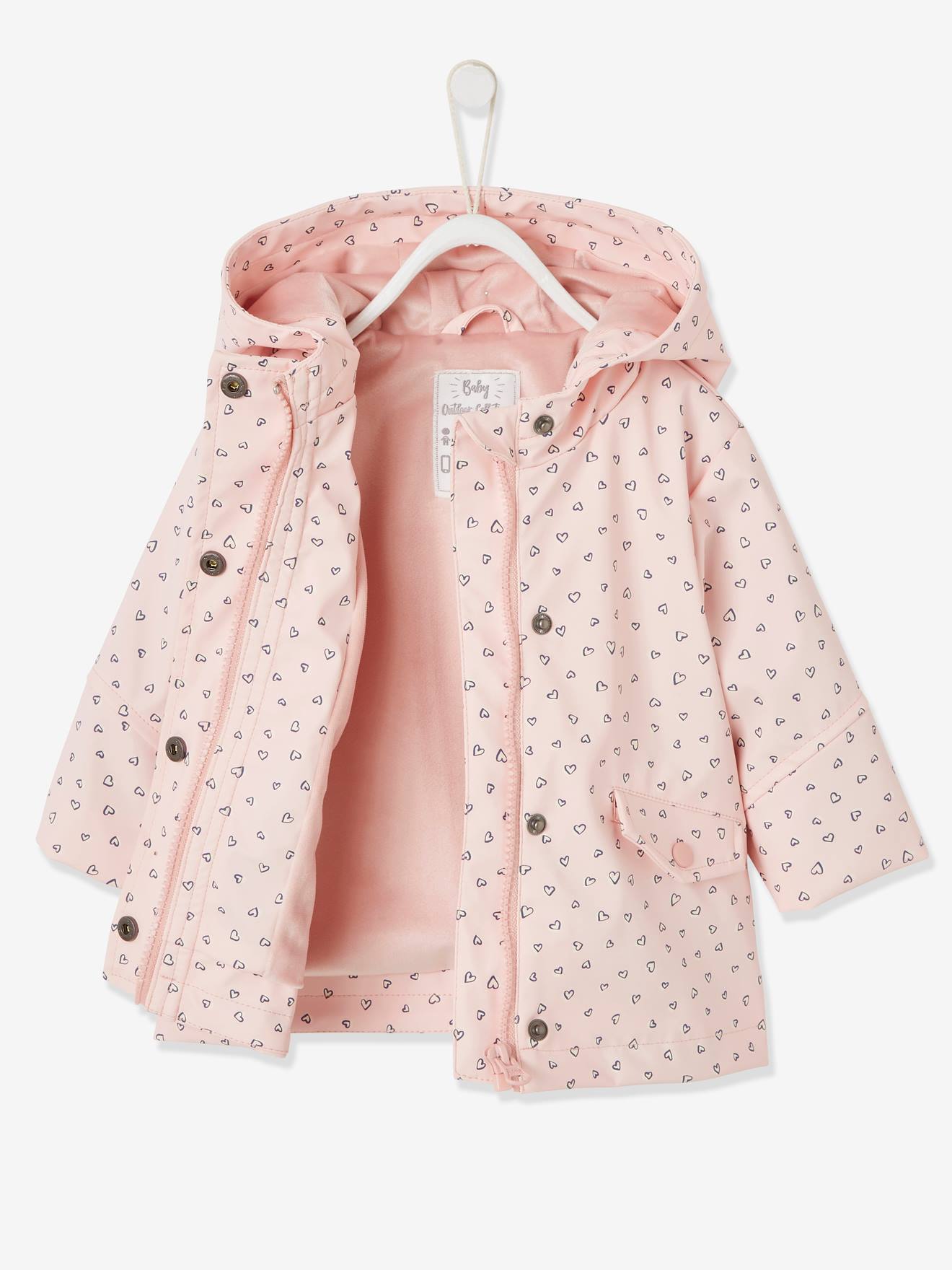 Cire Bebe Fille Double Fausse Fourrure Vieux Rose Bebe