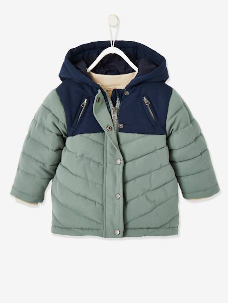 Parka 3 En 1 Bebe Garcon Avec Gilet Amovible Tilleul Fonce Bebe