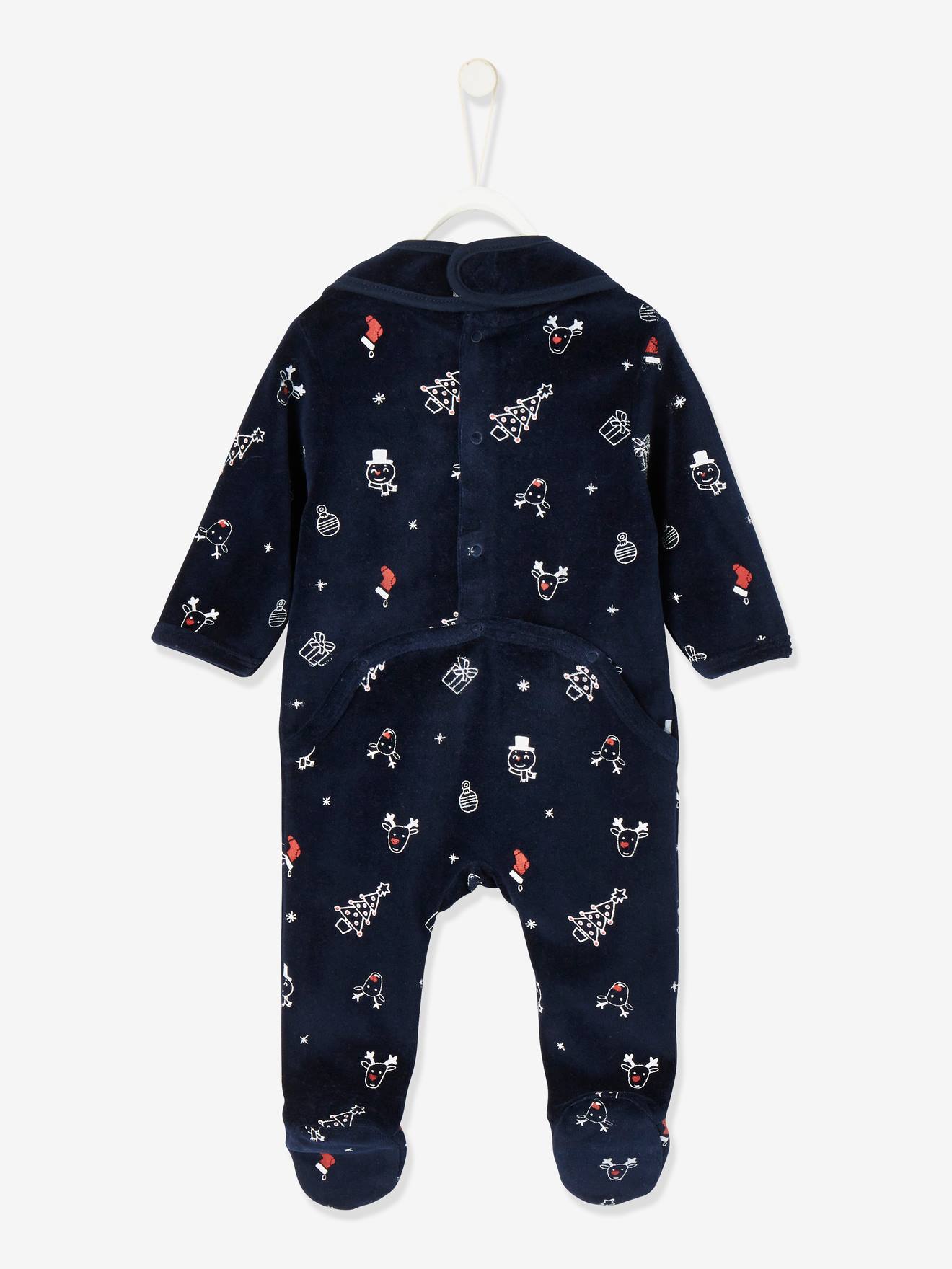 Coffret Cadeau De Noel Bebe Garcon Pyjama Bavoir Encre Imprime Bebe