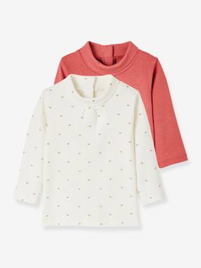 Baby-Pack of 2 High Neck Tops for Baby Girls