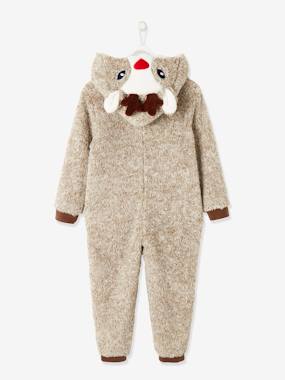 Boys-Nightwear-Plush Effect 'Reindeer' Onesie for Boys