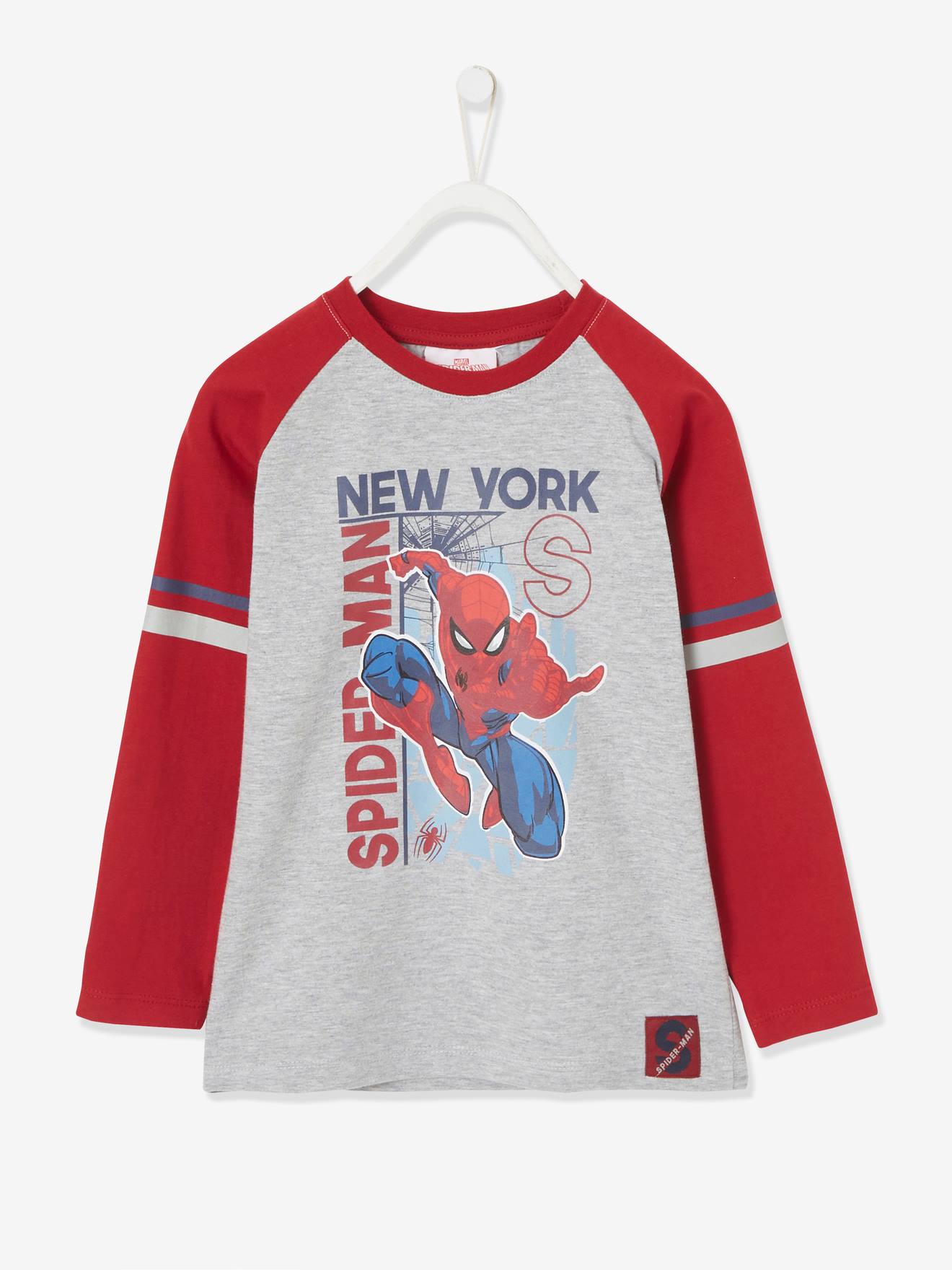 Garçons Spiderman T-shirt à manches longues-Bleu & Rouge-Age 4/6 ans 
