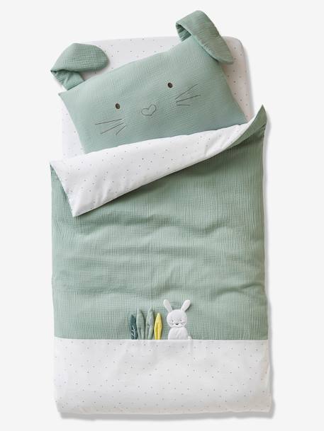 Housse De Couette Bebe Menthe A L Eau Oeko Tex Vert Linge De Lit Deco