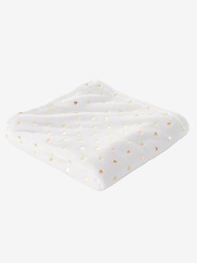 Linge de lit & Déco-Linge de lit enfant-Plaid enfant en polaire motifs dorés