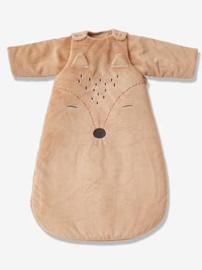 Bedding & Decor-Baby Bedding-Sleepbags-Baby Sleep Bag with Detachable Sleeves, in Faux Fur, Baby Fox Theme