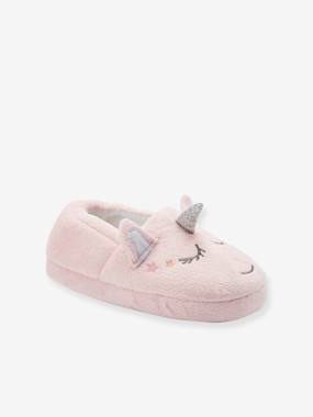 Chaussures-Chaussures fille 23-38-Chaussons esprit peluche fille Licorne