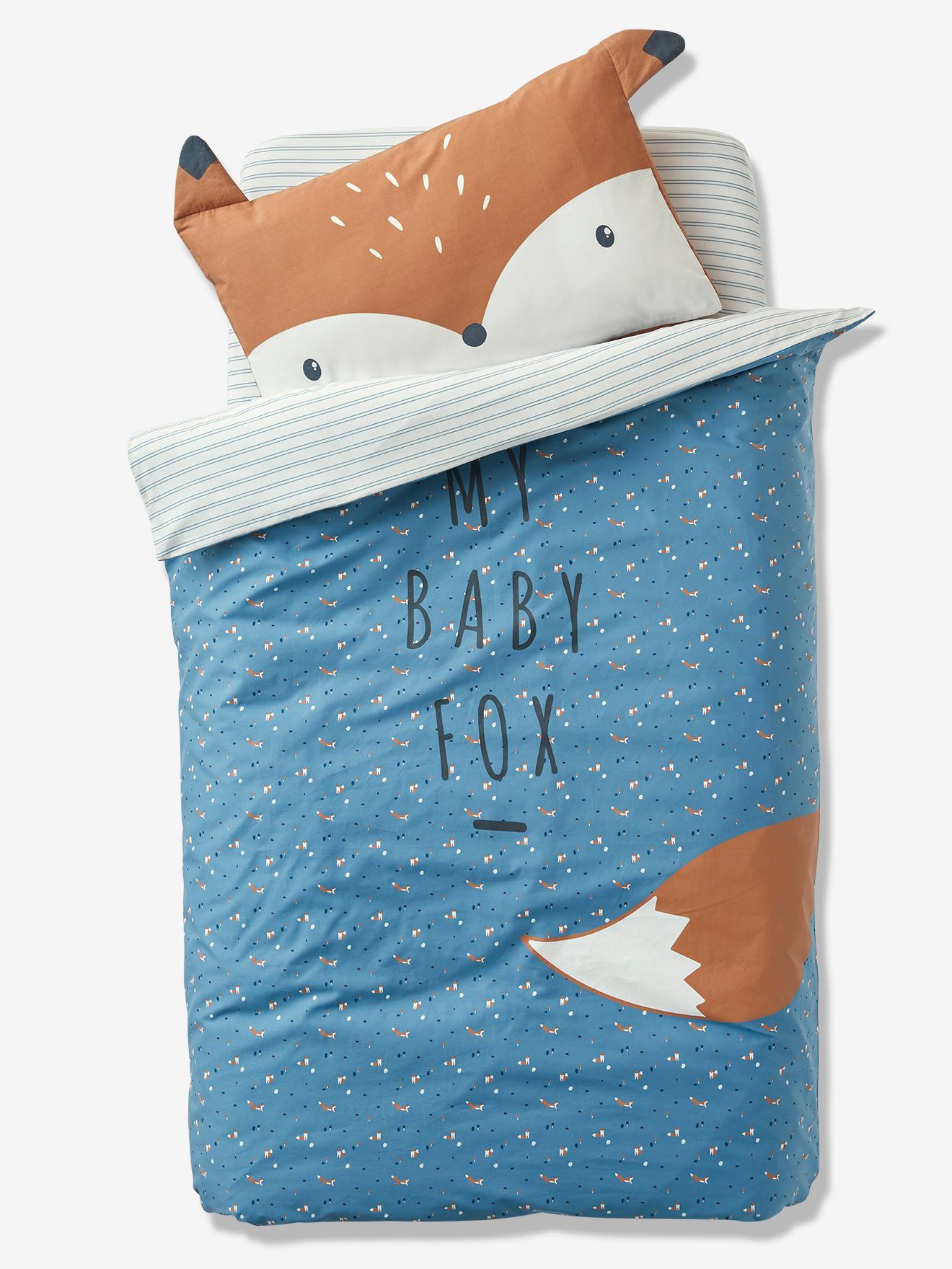 Baby Fox Taie d'oreiller coton 40x60 cm Baby Fox - Ecru pas cher 